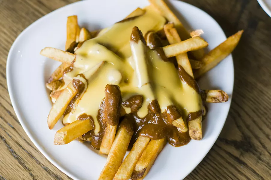 Vegan chili cheese fries. - TOM PERKINS