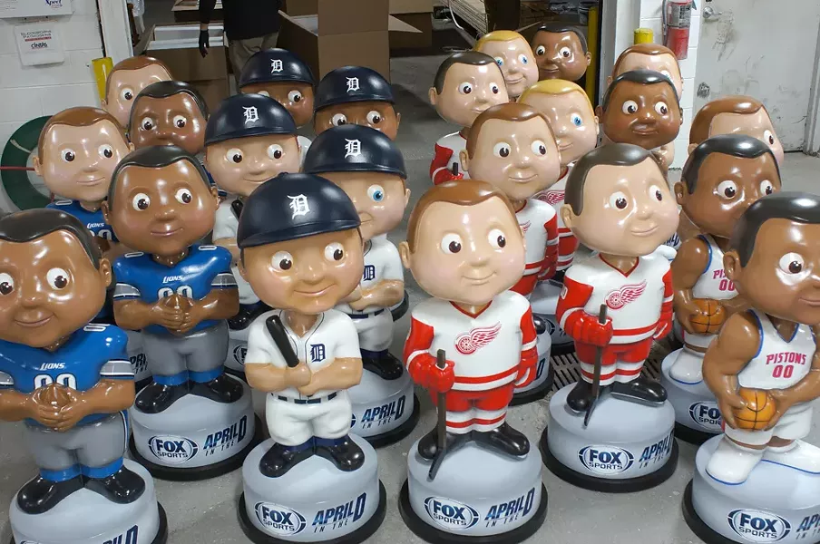 By the end of the April in the D campaign, things were getting big-headed. - COURTESY OF THE DISPLAY GROUP