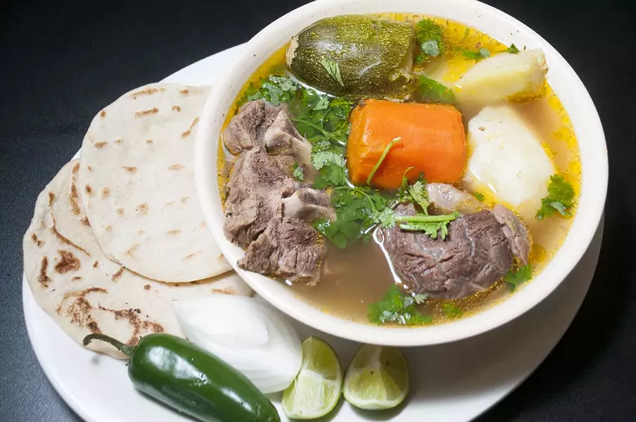 Caldo de res from El Catracho - TOM PERKINS