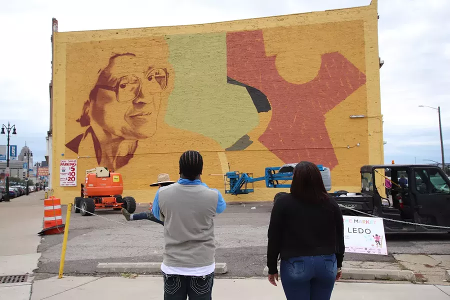 Work on the latest Murals in the Market festival started over the weekend. - COURTESY OF MURALS IN THE MARKET