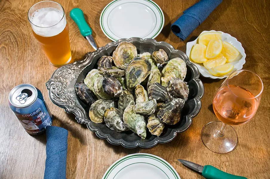 Oysters served at Ferndale’s Voyager. - TOM PERKINS