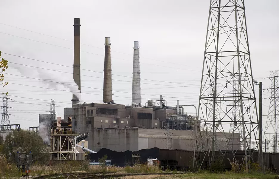 DTE Energy’s particulate-belching coal plant in River Rouge. - TOM PERKINS