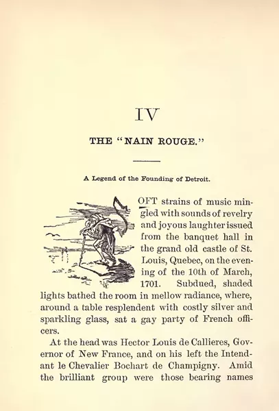 The Nain Rouge from Legends of Le Détroit. - ILLUSTRATION BY MISS ISABELLA STEWART