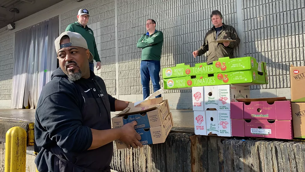 Chef Maxcel Hardy of Detroit’s Coop Caribbean Fusion donated perishable food to the homeless and needy when all dine-in restaurants were ordered to close due to the coronavirus. - DAVID RUDOLPH