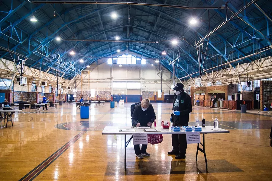 A coronavirus testing site at the former Michigan State Fairgrounds. Detroit has become a hotspot for the spread of the virus. - COURTESY OF THE CITY OF DETROIT