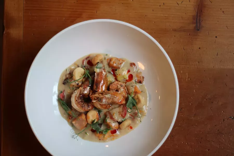 Michigan shrimp chowder from Chartreuse. - PHOTO BY RYAN PATRICK HOOPER.