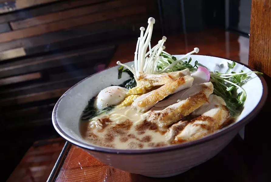 When ramen is as good as the miso ramen from Johnny Noodle King, even upscale diners are bowled over. - PHOTO BY ROB WIDDIS.
