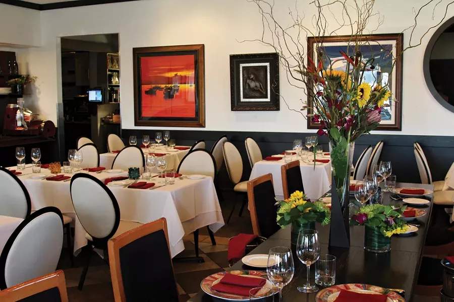 The upscale dining room at Bacco, where they put a fine-dining finish on Italian cuisine. - PHOTO BY SARAH RAHAL.