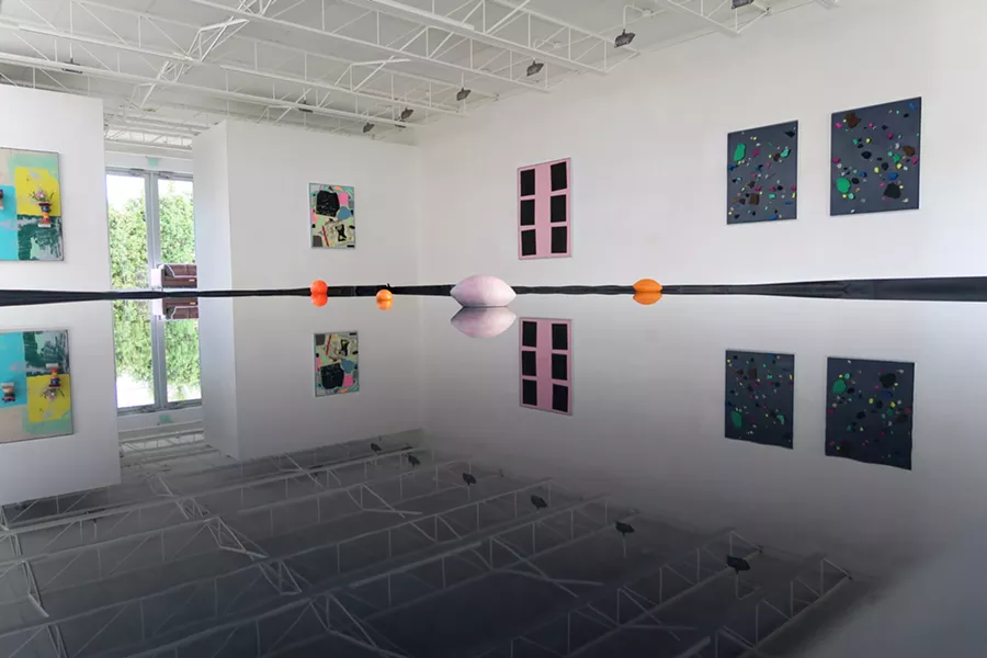 Artist and Cranbrook graduate Ivin Ballen’s “Reflecting Pool,” 32 x 20 feet, 2015. - COURTESY SUSANNE HILBERRY GALLERY