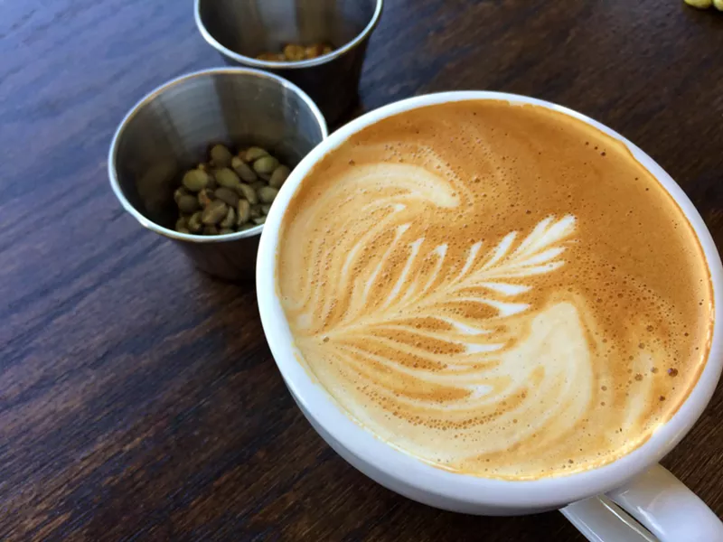 Eleos's latte. - PHOTO BY TOM PERKINS