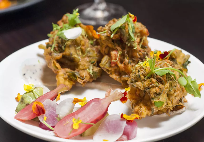 Vegetable fritters. - PHOTO BY TOM PERKINS