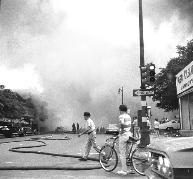 "Where we were, the Warren-Forest area, the looting was more like a circus." - LENI SINCLAIR