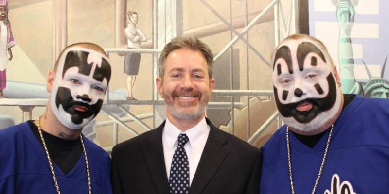 The Insane Clown Posse and Michigan ACLU legal director Michael J. Steinberg.