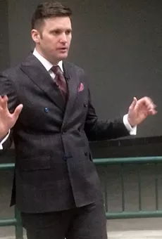 Richard Spencer speaking at MSU.