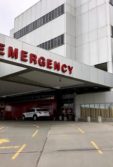 Detroit Medical Center's emergency entrance.
