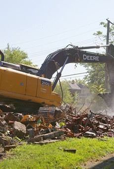 A demolition in Detroit.