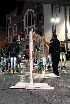 Detroit's Greektown has been a site of heavy police presence.