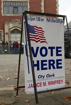 A polling station in Detroit.