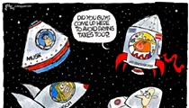 Billionaires in space