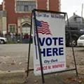 Polling station in Detroit. Polling station in Detroit.