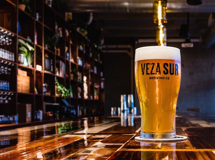 An icy flow at the Veza Sur brewery.  - PHOTO BY SCOTT HARRIS