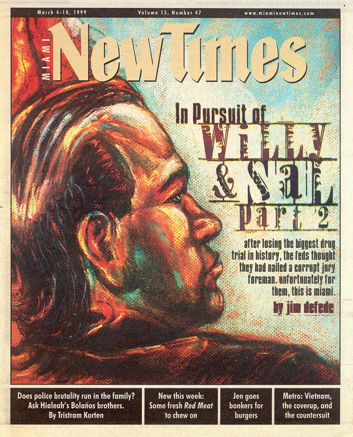 Cover of the March 4, 1999, issue of Miami New Times - NEW TIMES PHOTO; ILLUSTRATION BY SHIRLEY HENDERSON