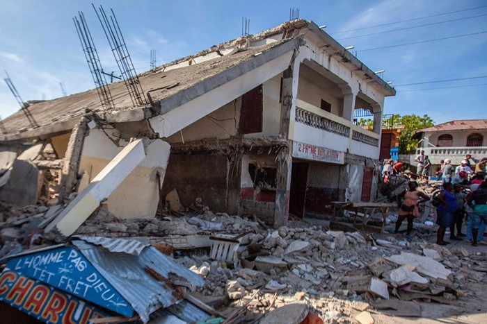 Un puissant tremblement de terre a frappé la péninsule de Tiburon en Haïti le 14 août. - PHOTO RICHARD PIERRIN/GETTY IMAGES
