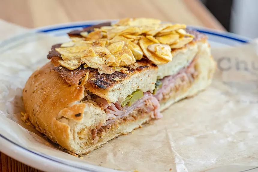 The Muffuletta-inspired Cuban sandwich from Chug's, now open in Coconut Grove. - PHOTO COURTESY OF ARIETE RESTAURANT GROUP