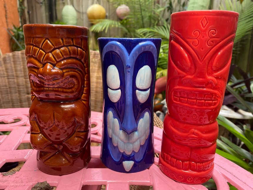 Pick up some Mai-Kai tiki mugs at the tiki marketplace. - PHOTO BY LAINE DOSS