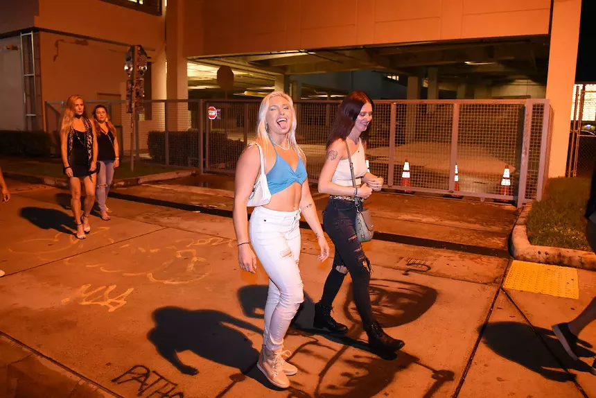 Is anyone here for the art? See more photos from Wynwood's nightlife scene here. - PHOTO BY MICHELE EVE SANDBERG