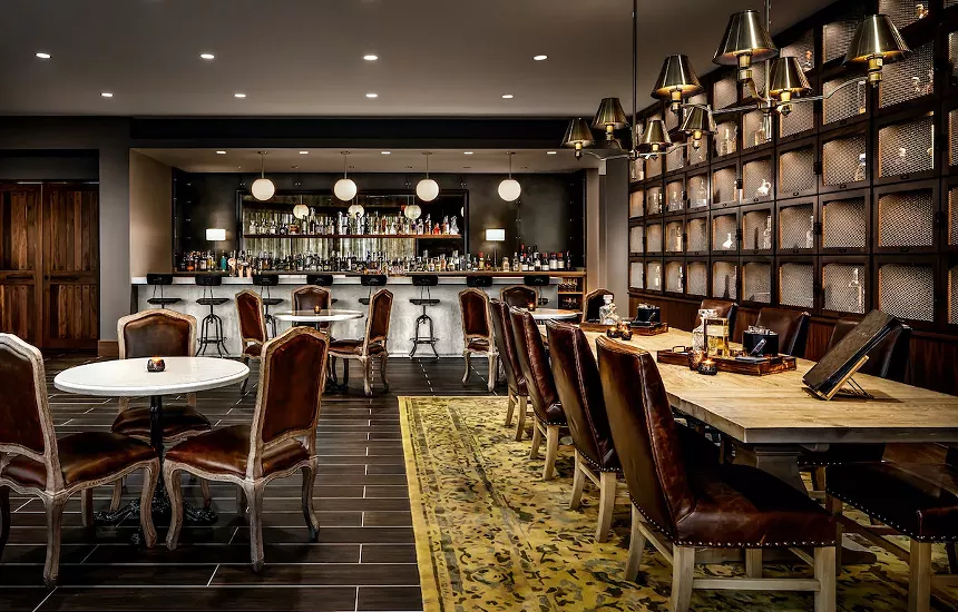 True to its name, La Biblioteca de Tequila hosues a library of tequilas and mezcals. - PHOTO COURTESY OF LE MÉRIDIEN DANIA BEACH