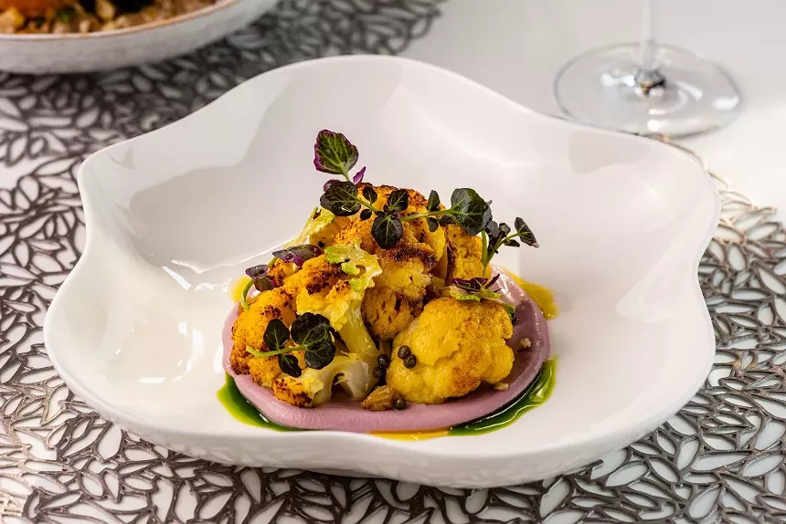 Roasted cauliflower at the Gardener - PHOTO BY RICARDO MEJIA