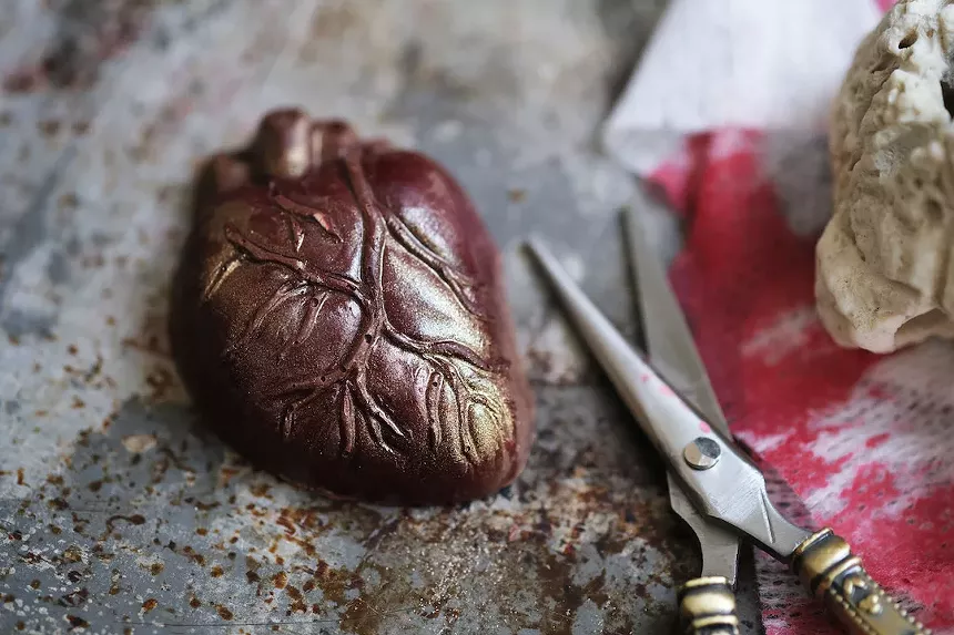 Garcia Nevett's anatomical chocolate hearts are spine-chillingly delicious. - PHOTO COURTESY OF GARCIA NEVETT CHOCOLATIER DE MIAMI