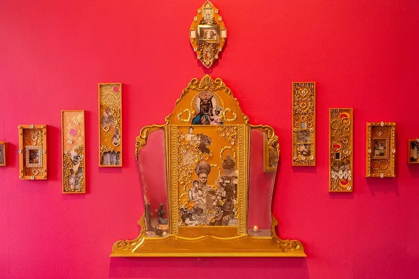 Santeria-inspired altars are set up in the space for Loni Johnson's "Remnants." - PHOTO COURTESY OF WORLD RED EYE