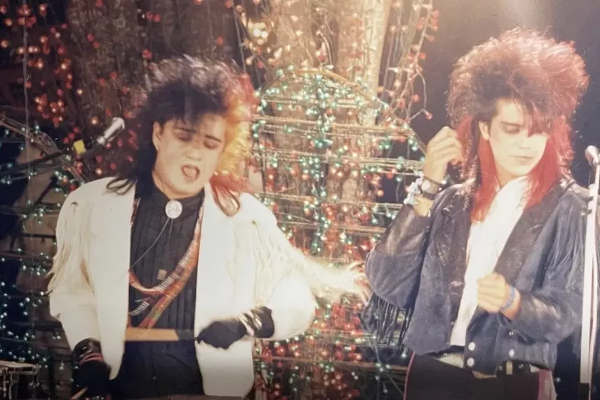 Frank Lords and Rudy Gil performing at Santa's Enchanted Forest in Tropical Park in 1986 - PHOTO BY HECTOR JORDAN