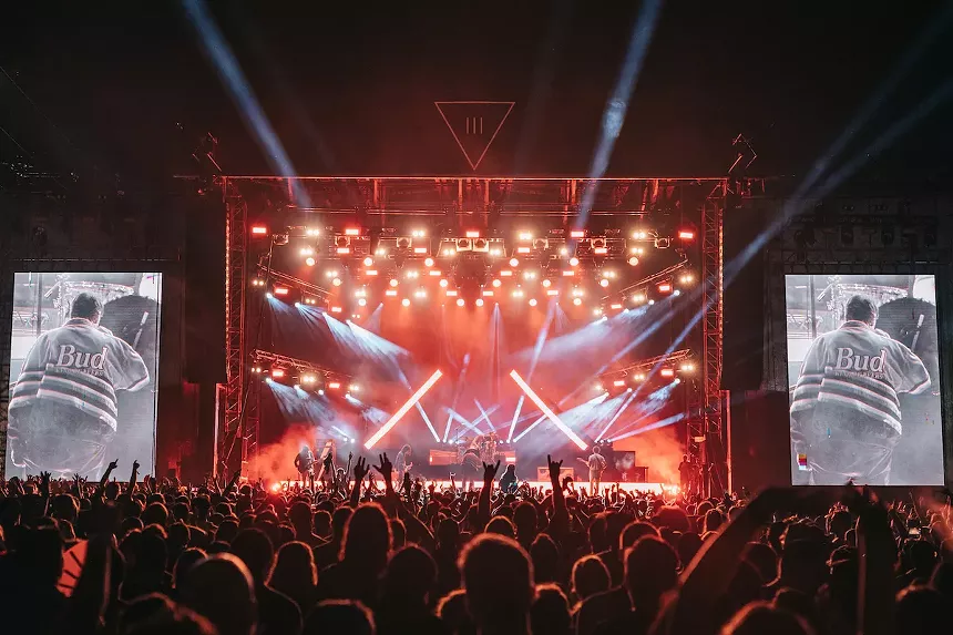 After Friday's rain delay, the Strokes took the stage at III Points. - PHOTO BY ADINAYEV FOR III POINTS