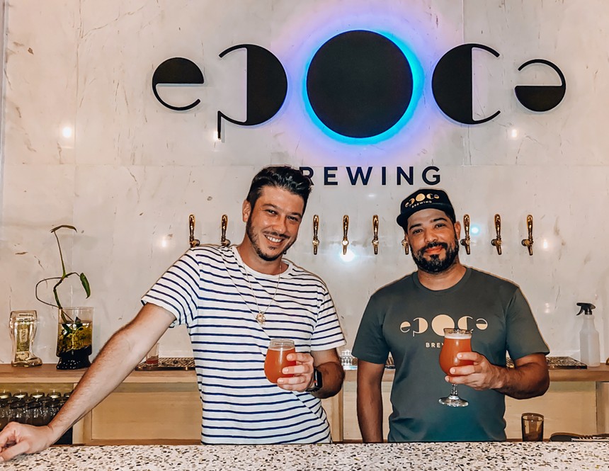 Época Brewing cofounders JC Otero (left) and Danny Gutierrez. - PHOTO BY MARILYN OROZCO