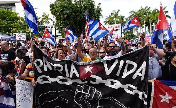 Miamians Hit the Streets to Call for U.S. Intervention in Cuba
