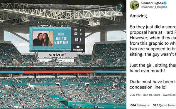 Dolphins Fan Misses His Own Jumbotron Marriage Proposal