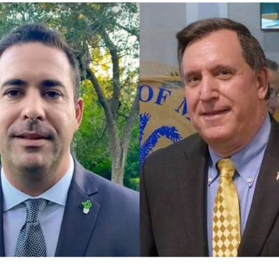 Miami Police Capt. Javier Ortiz (left) is threatening to sue Commissioner Joe Carollo for defamatory comments during a city commission meeting.