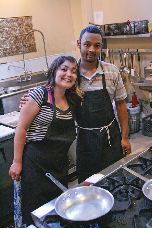 3 Foods Cafe chefs Jessica Lovelady and Koki Atsumi - PHOTO BY ANDREW GOFF