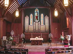 Christ Church Episcopal's pretty, big, new pipe organ. Photo courtesy Kegg Organs.