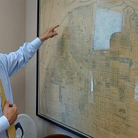 Eureka attorney Bill Barnum talks about his 1938 map of Eureka created by J.N. Lentell.