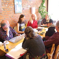 Members of post-Occupy activist group Humboldt Village gather at Ramone’s in Old Town Eureka.