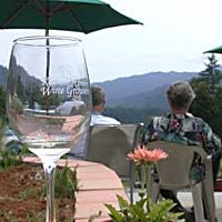 On the terrace of Winnett Winery. Photo by Helen Sanderson