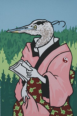 SERIGRAPH AT SEWELL GALLERY - Peggy Jane Murray's Great Blue Heron