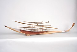 Phyllis Thelen's airy, nautical sculpture takes viewers on       "Journeys of the Imagination" at the Morris Graves Museum of Art.