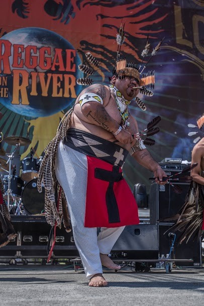 The Feather Dancers of Round Valley opened up the 30th Annual Reggae On The River 2014, Friday Aug.1. - ALEXANDER WOODARD