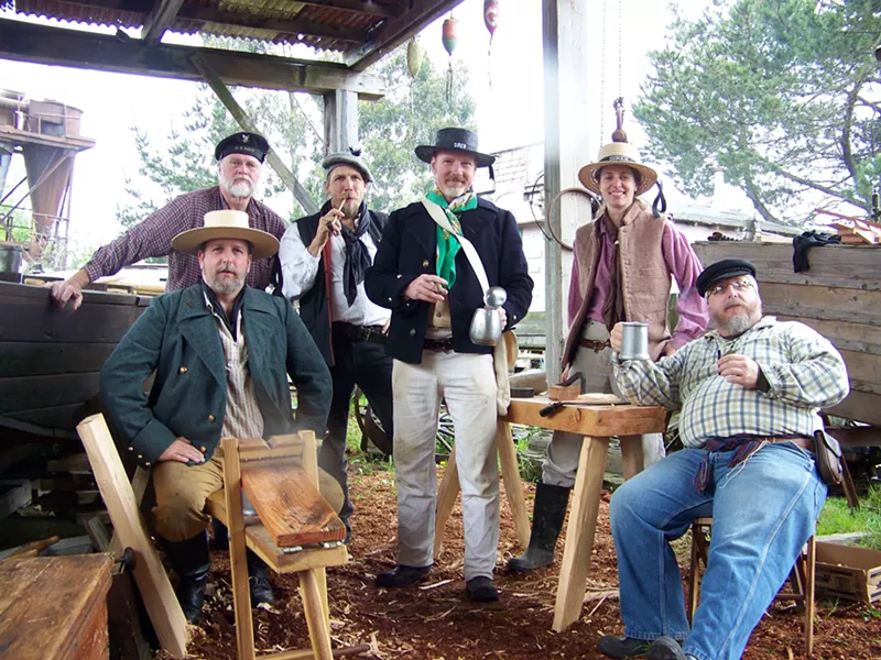 Ship builders at Blue Ox drinking grog - PHOTO BY VIVIANA HOLLENBECK