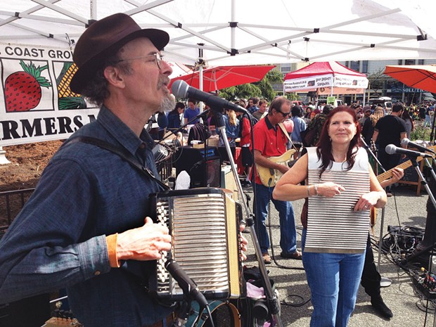 The Bayou Swamis welcome a new Farmers' Market season with some jumpin' Cajun music Saturday, April 5 in the center of the Arcata Plaza. - PHOTOS BY BOB DORAN